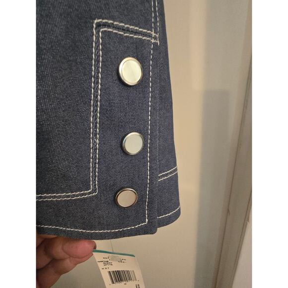 KASPER PANT SUIT Jacket sz 16/Pant sz12 INSEAM 28'/Stetch Denium NWT - Picture 7 of 16